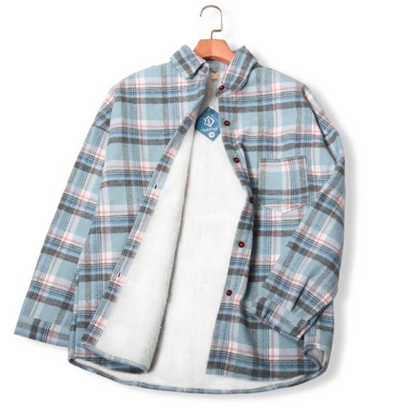 Eva™ | Karierte Jacke mit Pelz