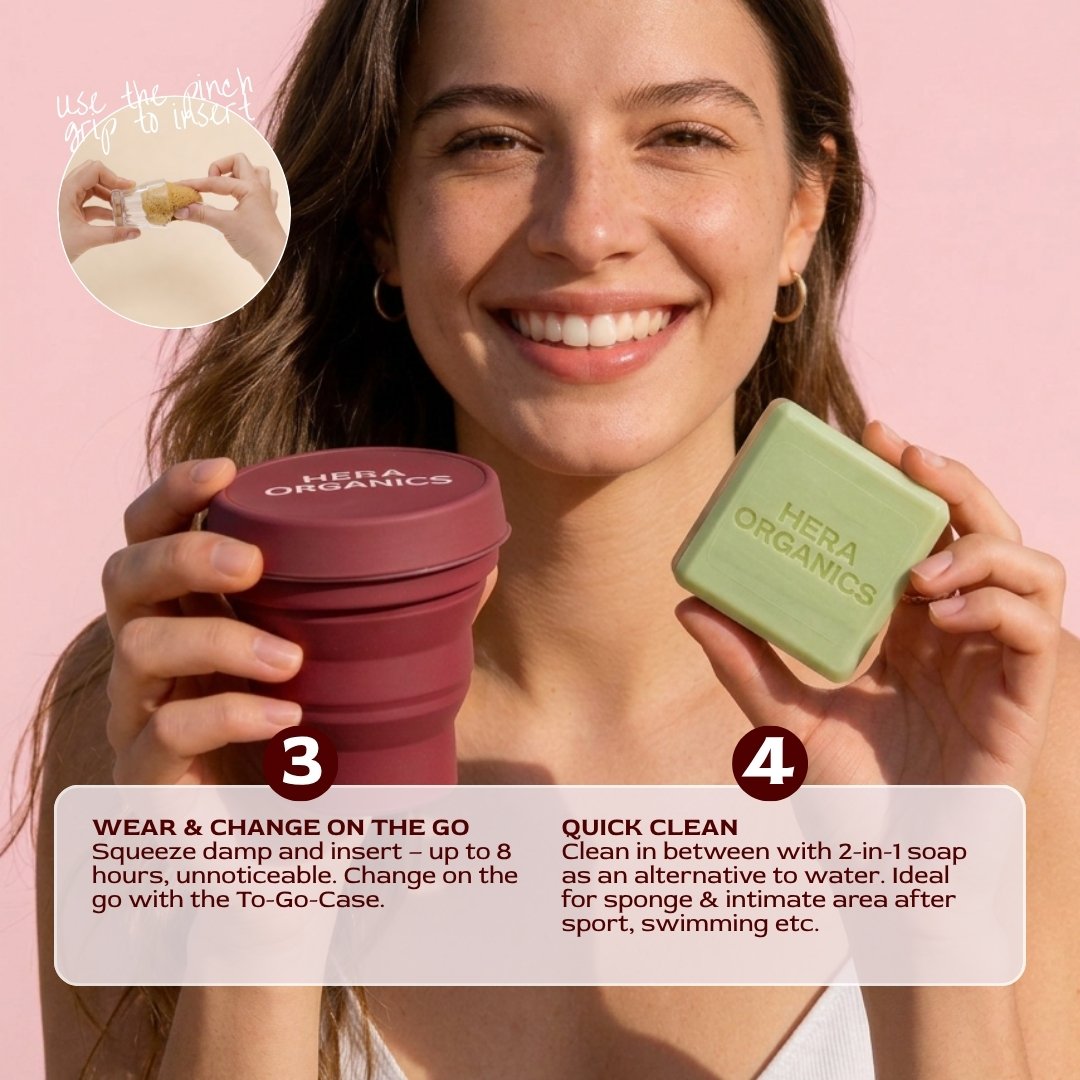 50% Rabatt | Menstruationsschwamm Starterset™ | Natürliche Periode ohne Chemie, ohne Austrocknen & ohne Müll!