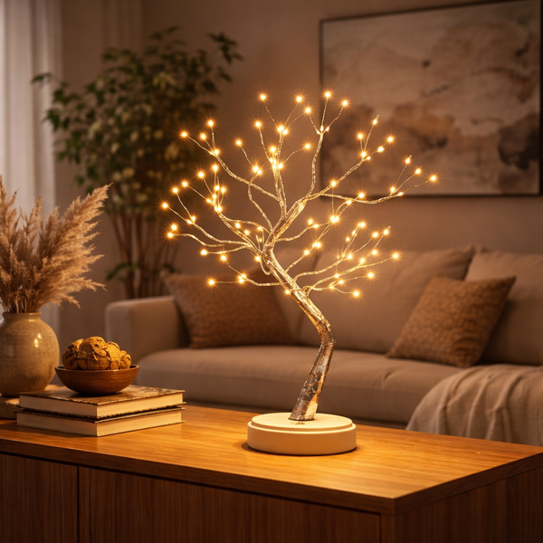 GlowBranch™ | Warmweißer LED-Lichterbaum – Gemütliche Atmosphäre & Stilvolle Wohndeko