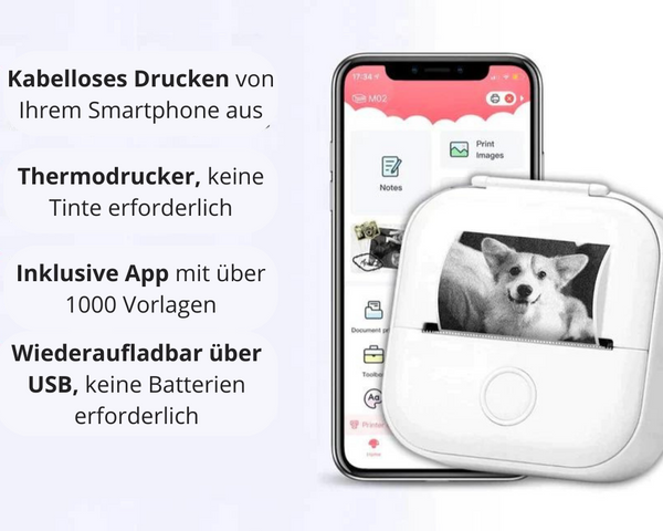 50% RABATT | MiniPrint™ – Der tragbare Thermodrucker für grenzenloses Drucken