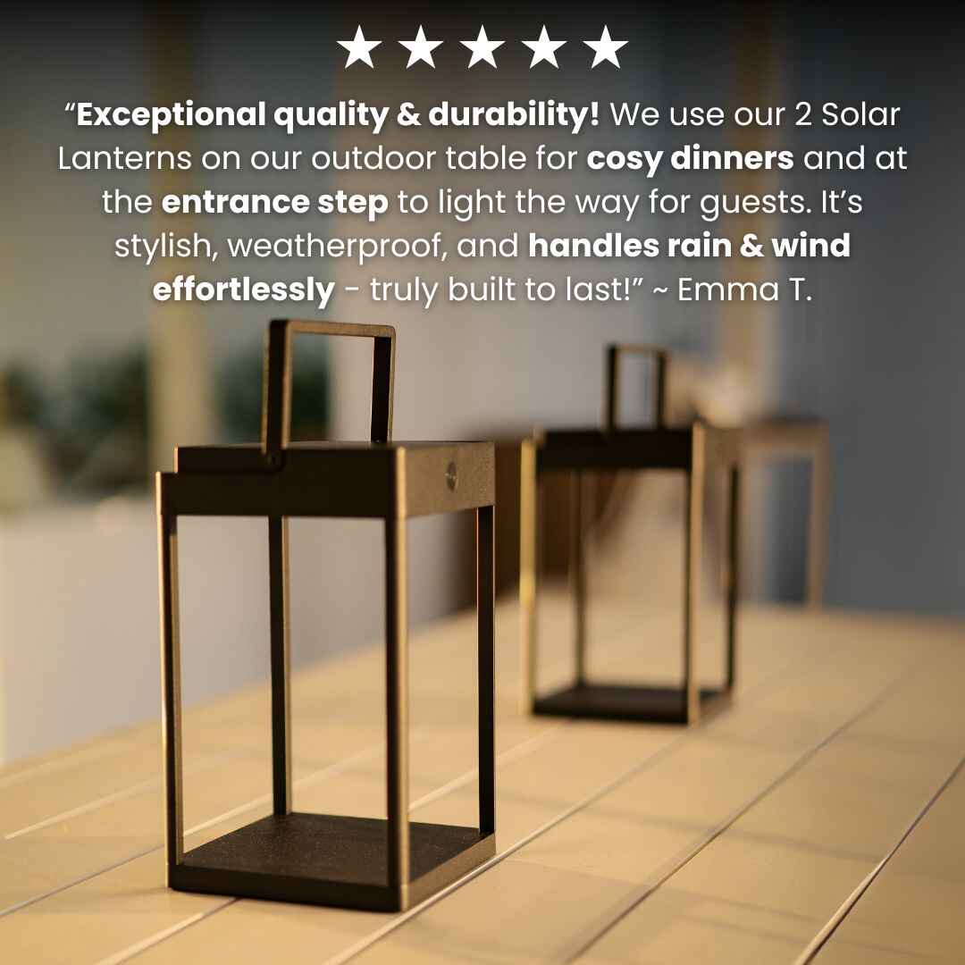 Solaraire™ Luxus-Solarleuchte | Elegantes Licht für draußen