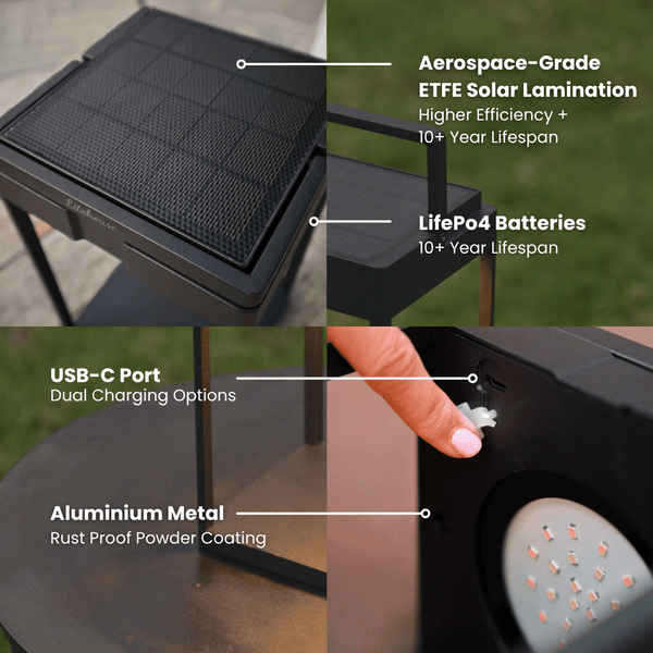 Solaraire™ Luxus-Solarleuchte | Elegantes Licht für draußen