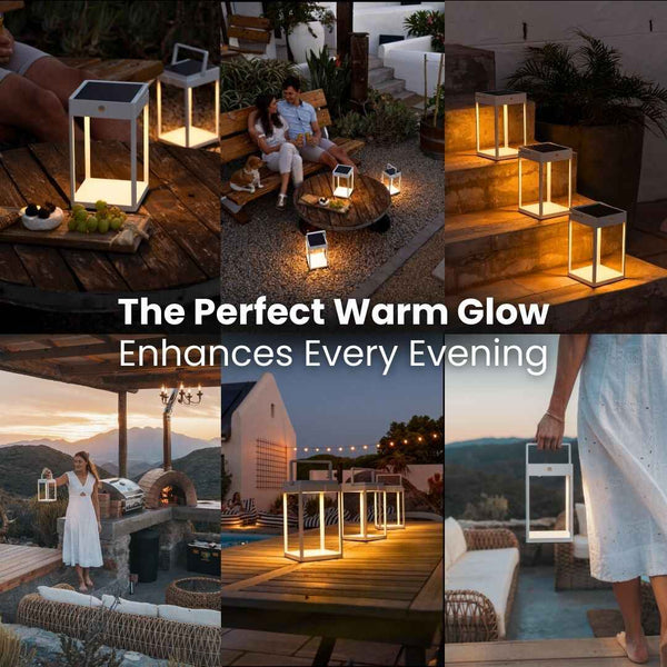 Solaraire™ Luxus-Solarleuchte | Elegantes Licht für draußen