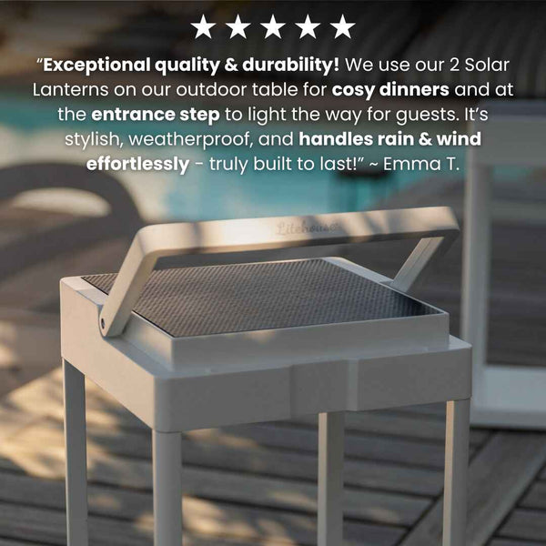 Solaraire™ Luxus-Solarleuchte | Elegantes Licht für draußen