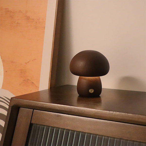 50% RABATT | MushroomLamp - Einzigartige Pilz-Tischlampe aus Holz