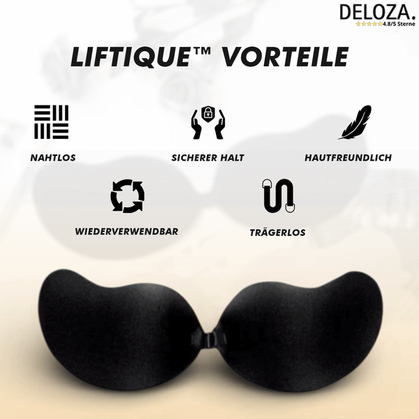 1+1 GRATIS | Liftique™ Selbstklebender Push-Up BH Trägerlos - Unsichtbar Rückenfrei