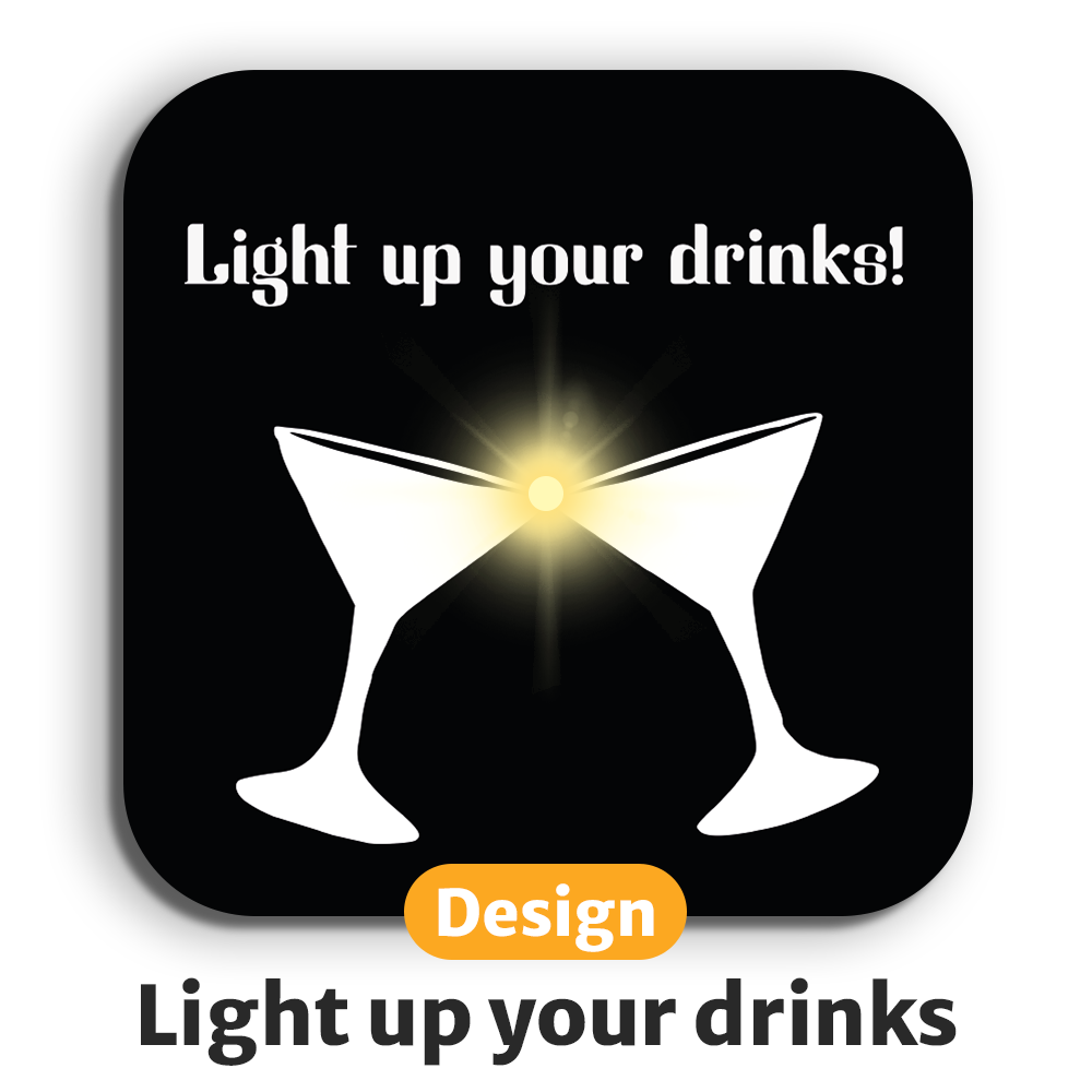 LumiCoaster™ Leuchtende LED-Untersetzer – Für Stimmungsvolle Drink-Momente