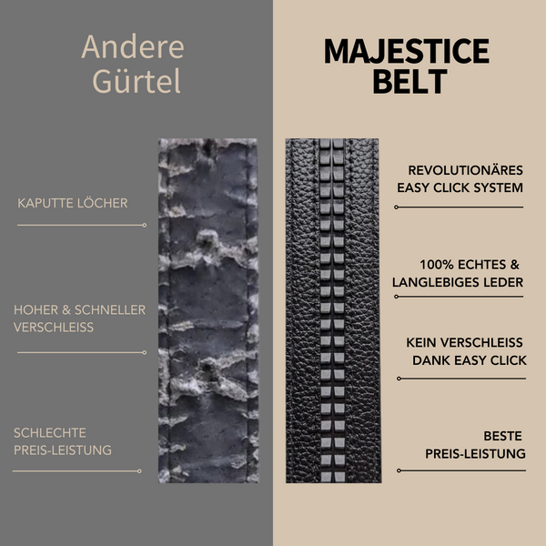 MAJESTICE BELT™ | Easy-Click Automatik Ledergürtel | 1+1-Aktion!