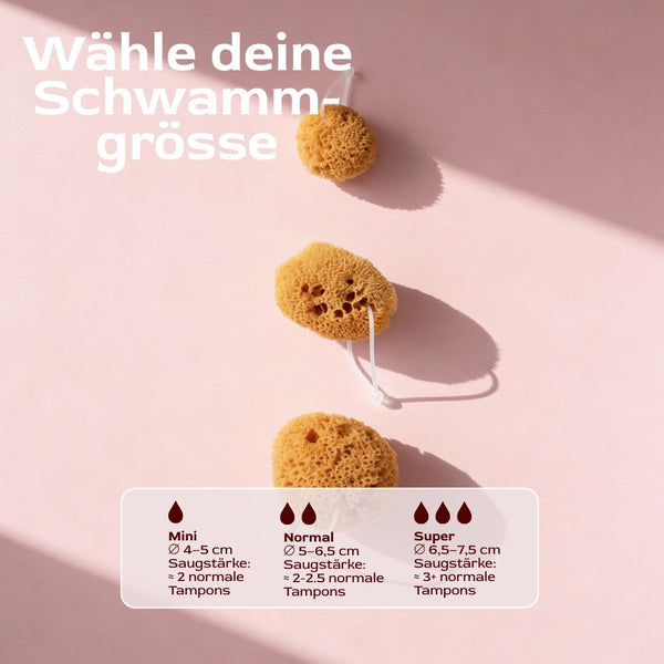 50% Rabatt | Menstruationsschwamm Starterset™ | Natürliche Periode ohne Chemie, ohne Austrocknen & ohne Müll!