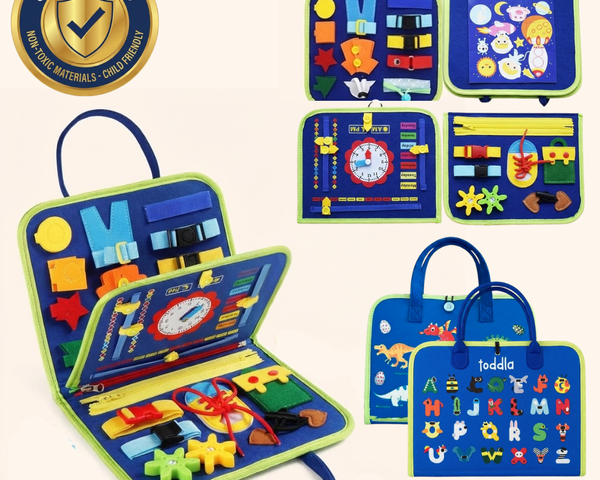 Lernova™ Montessori Busy Board | Spielerisch lernen & wichtige Fähigkeiten entdecken