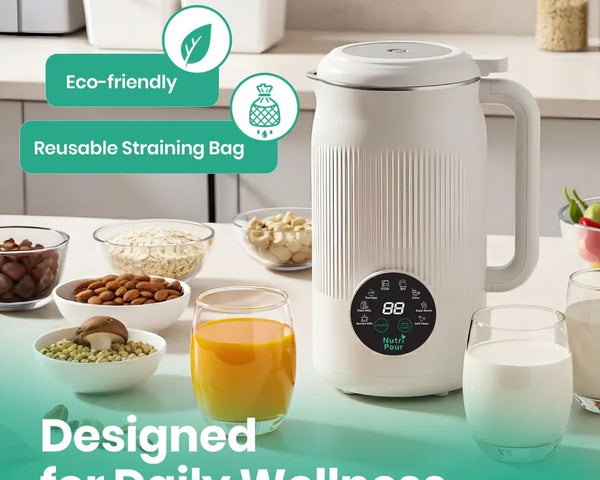 NutriVeya™ | Automatischer Pflanzenmilchbereiter – Frische Soja-, Hafer- & Nussmilch auf Knopfdruck