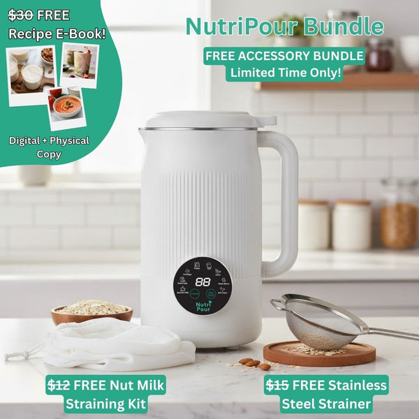 NutriVeya™ | Automatischer Pflanzenmilchbereiter – Frische Soja-, Hafer- & Nussmilch auf Knopfdruck