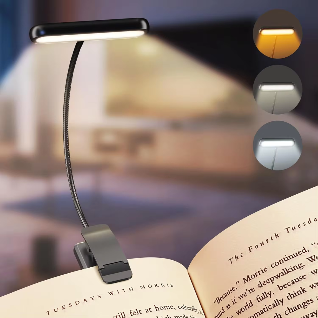 ComfyRead™ - LED Leselampe mit Clip [Letzter Tag Rabatt]