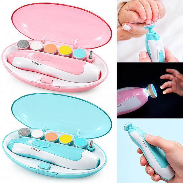 Nuvella™ 5-in-1 Elektrischer Baby-Nageltrimmer | Sanfte & sichere Nagelpflege