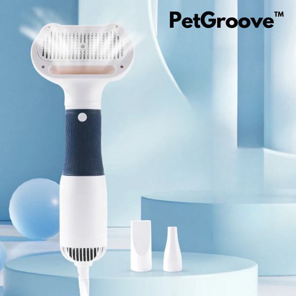 PetGroove™ | 3-in-1 Haustierhaartrockner und Pflegebürste – Schnelle und sanfte Fellpflege