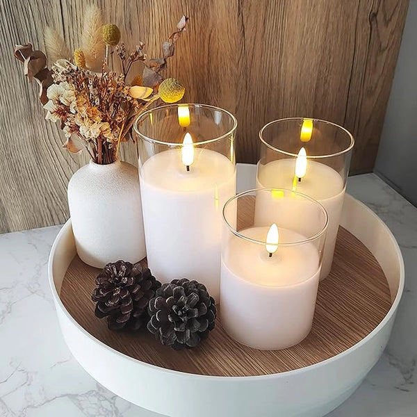 Flickora™ Flameless Kerzen Set | Realistischer Flammeneffekt & gemütliches LED-Licht