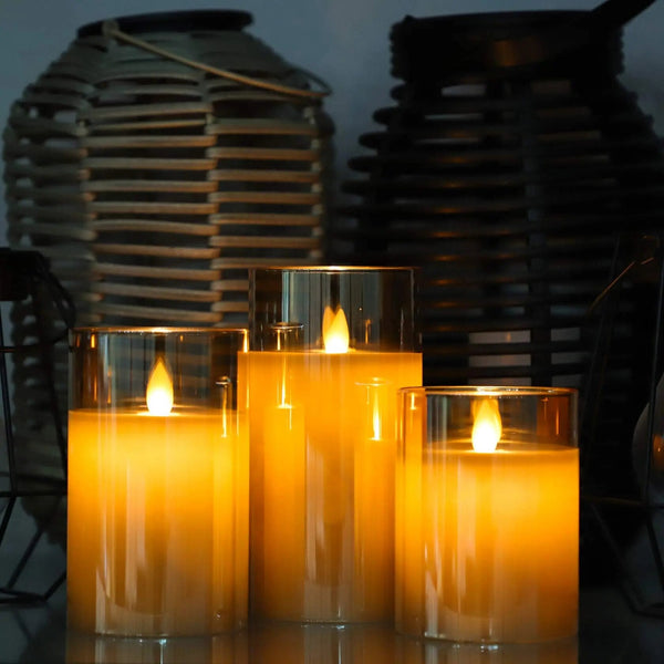 Flickora™ Flameless Kerzen Set | Realistischer Flammeneffekt & gemütliches LED-Licht