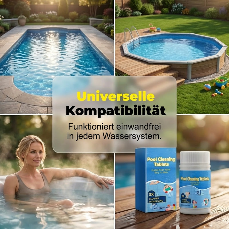 1+1 GRATIS | 🏊‍♂️ Pool-Reinigungstabletten für kristallklares Wasser