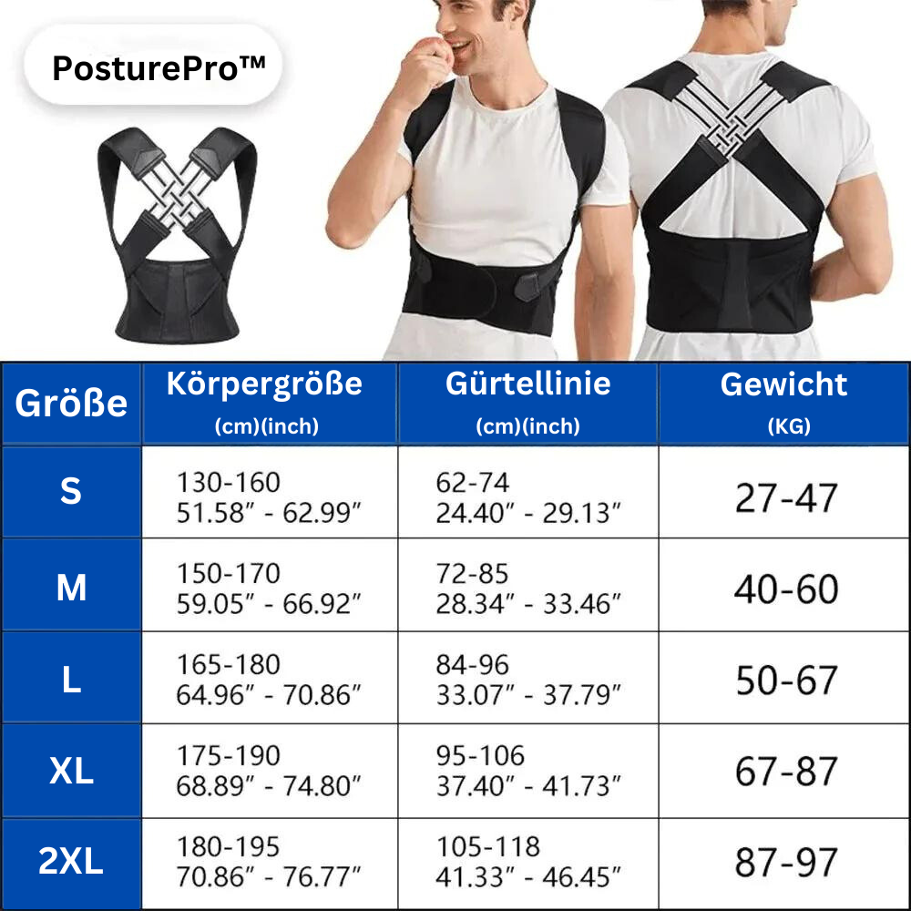 PosturePro™ – Der Premium Haltungskorrektor für eine gesunde Haltung