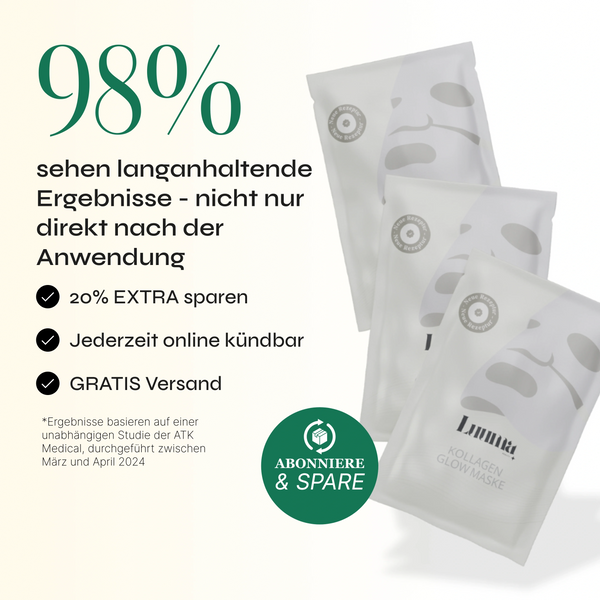 50% Rabatt | Kollagen Glow Maske™ | Straffere & frischere Haut schon nach der ersten Anwendung!