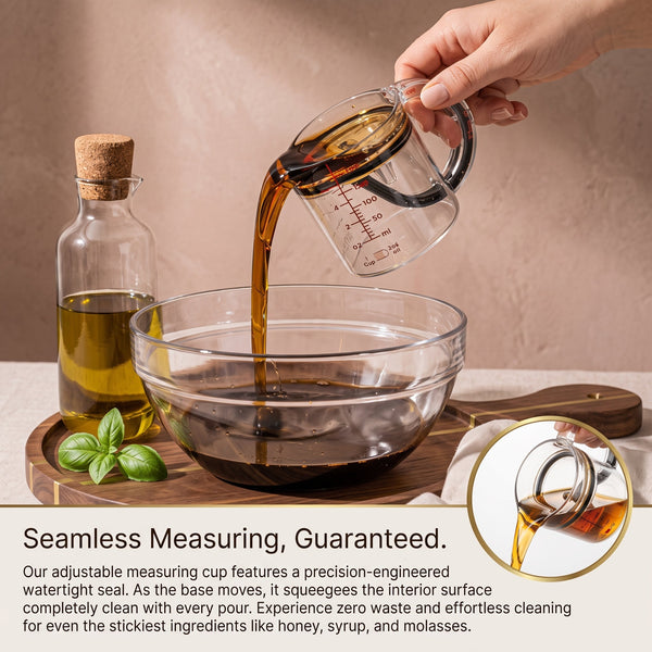 FlexiMeasure™ Verstellbarer Messbecher – Präzise Abmessen & Sauber Ausgießen