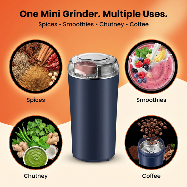 Grindora™ Mini-Multizerkleinerer – Frische Gewürze, Kaffee & Zutaten in Sekunden mahlen
