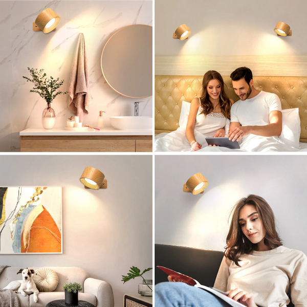 1+1 GRATIS | LumiPod - Drehbare kabellose LED-Wandleuchte