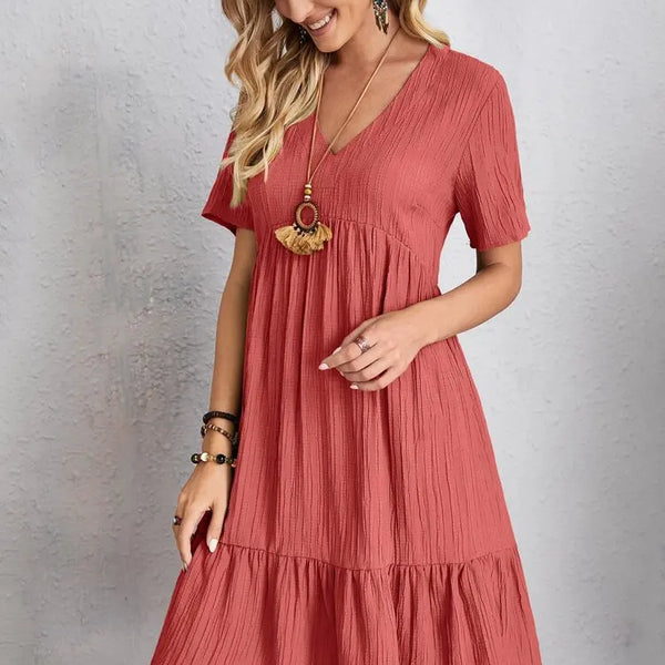 Isabella™ | Luftiges Kleid mit V-Ausschnitt
