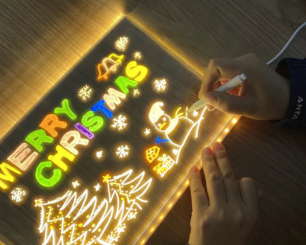 PlayGlow™ - Leuchttafel für Kinder (inkl. 7 Leuchtstifte im Set)