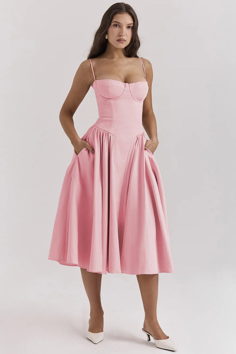 Vivi™ | Ärmelloses Midikleid mit Korsett-Passform