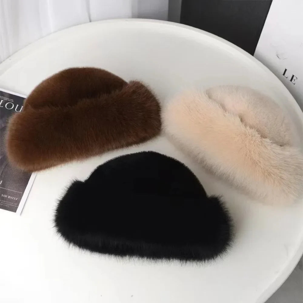 FellZauber™ Elegante Wintermütze aus Kunstfell