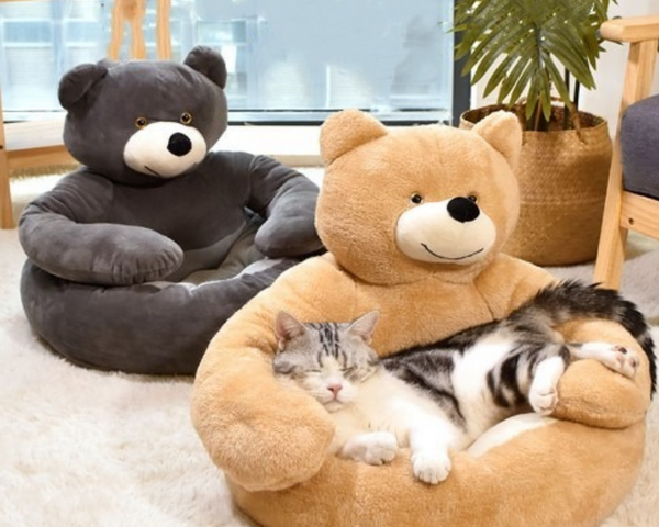 CuddleCub™ - Winter-Hundebett aus Plüsch in Bärenform [Letzter Tag Rabatt]