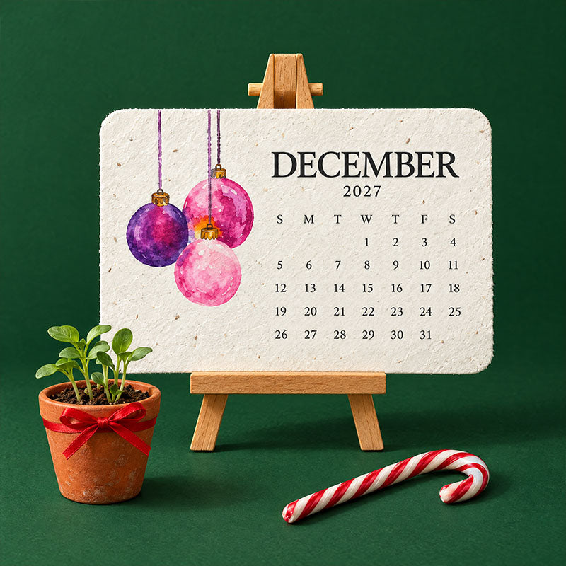 Floraplan™ Pflanzbarer Samenpapier-Kalender 2027 | 12 Monate voller Blütenfreude