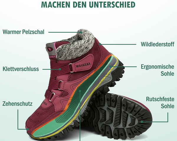 ComfyStep™ - Perfekte Winterstiefel für Komfort, Halt und Gesundheit.