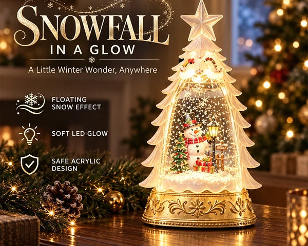 WinterGlow™ Weihnachtsbaum-Schneekugellampe | Festlicher Lichterzauber & gemütliche Weihnachtsstimmung