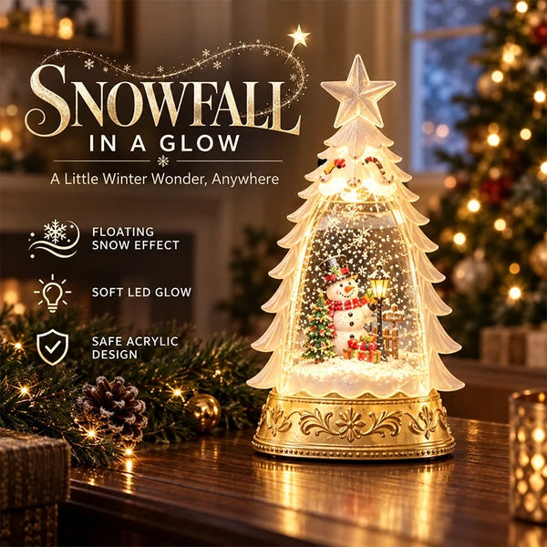 WinterGlow™ Weihnachtsbaum-Schneekugellampe | Festlicher Lichterzauber & gemütliche Weihnachtsstimmung