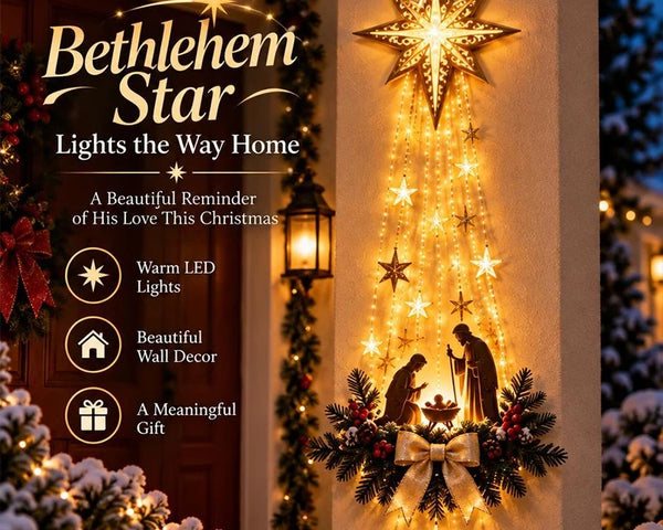 Bethleora™ Weihnachts-Wanddekoration | Leuchtender Bethlehemstern & festliche Atmosphäre