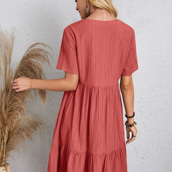 Isabella™ | Luftiges Kleid mit V-Ausschnitt
