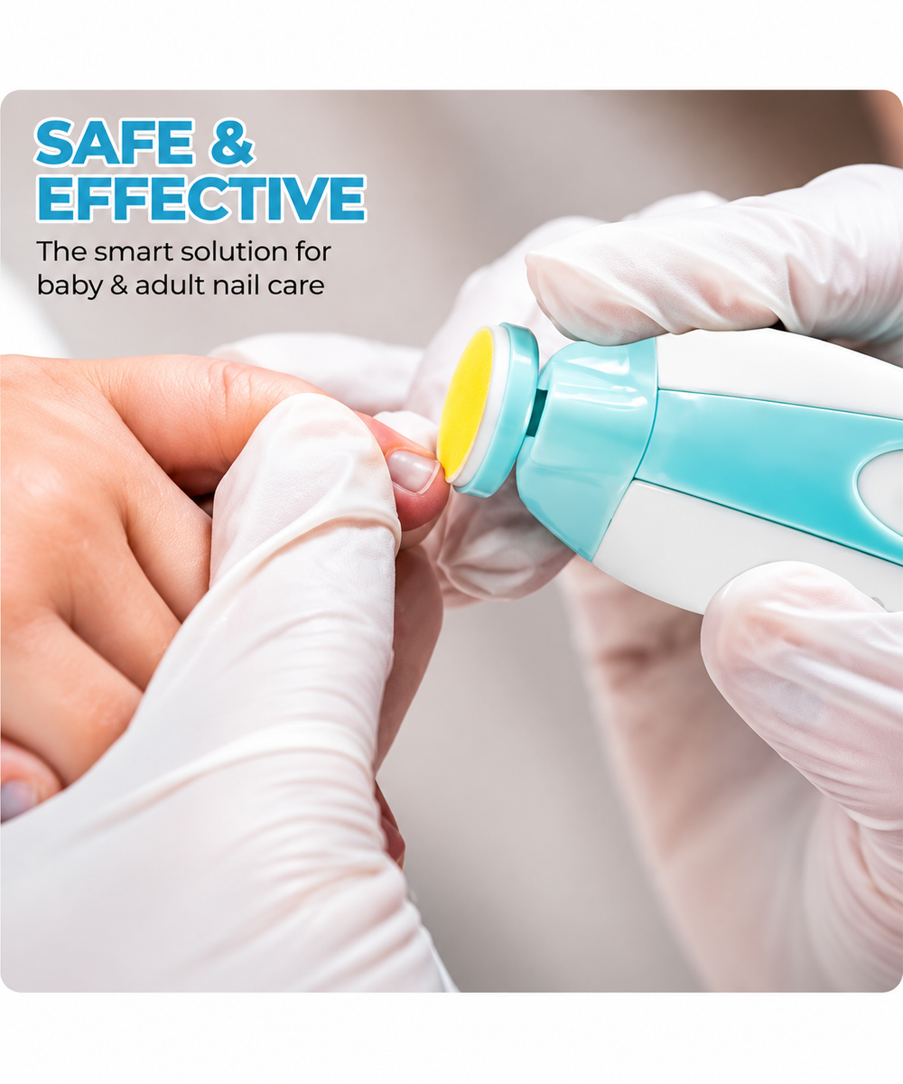 Nuvella™ 5-in-1 Elektrischer Baby-Nageltrimmer | Sanfte & sichere Nagelpflege