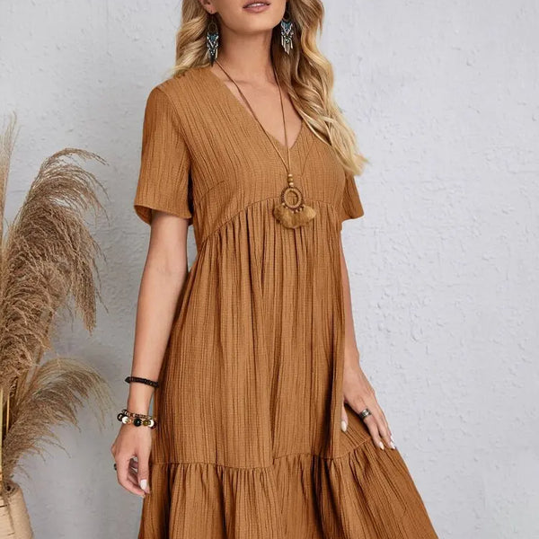 Isabella™ | Luftiges Kleid mit V-Ausschnitt