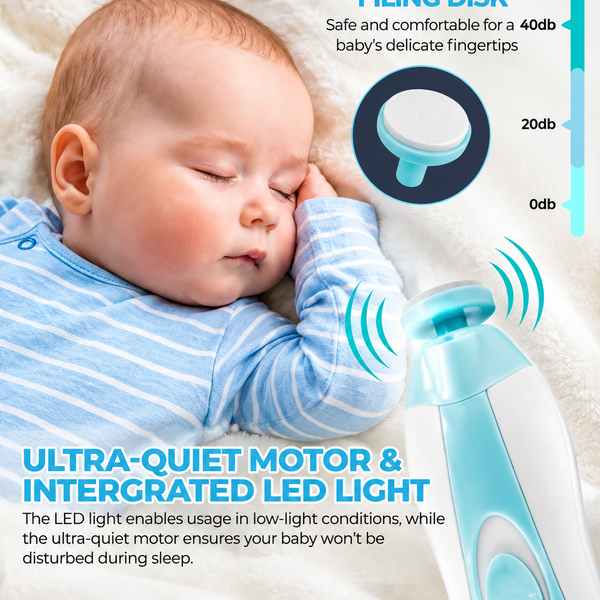 Nuvella™ 5-in-1 Elektrischer Baby-Nageltrimmer | Sanfte & sichere Nagelpflege