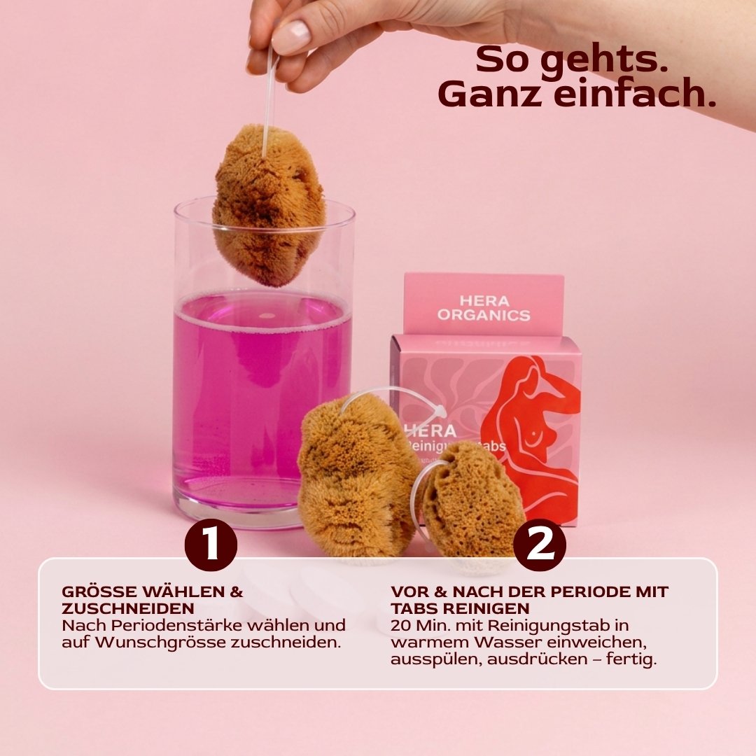 50% Rabatt | Menstruationsschwamm Starterset™ | Natürliche Periode ohne Chemie, ohne Austrocknen & ohne Müll!