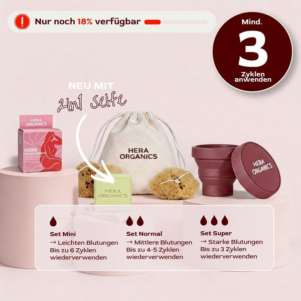 50% Rabatt | Menstruationsschwamm Starterset™ | Natürliche Periode ohne Chemie, ohne Austrocknen & ohne Müll!