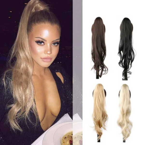FülleZopf™ Verdopple deinen Look mit dieser doppelten Stil-Pferdeschwanzlösung für volles Haar.