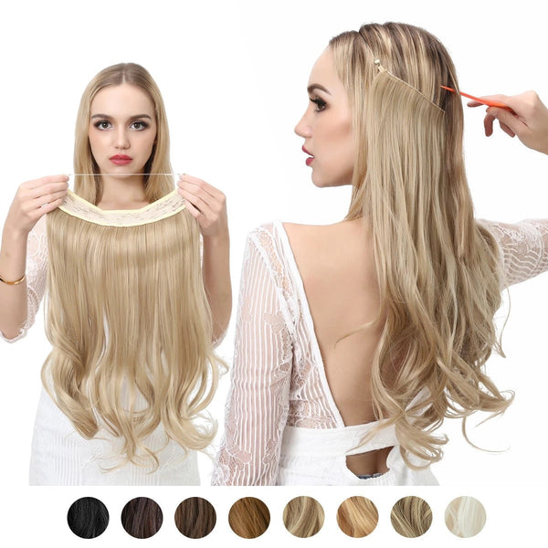 Slimpse® I Secret Hair Unsichtbare Halo-Haarverlängerung