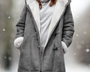 Yarelli™ Hochwertige Fleecejacke aus Wildleder mit halblanger Kapuze