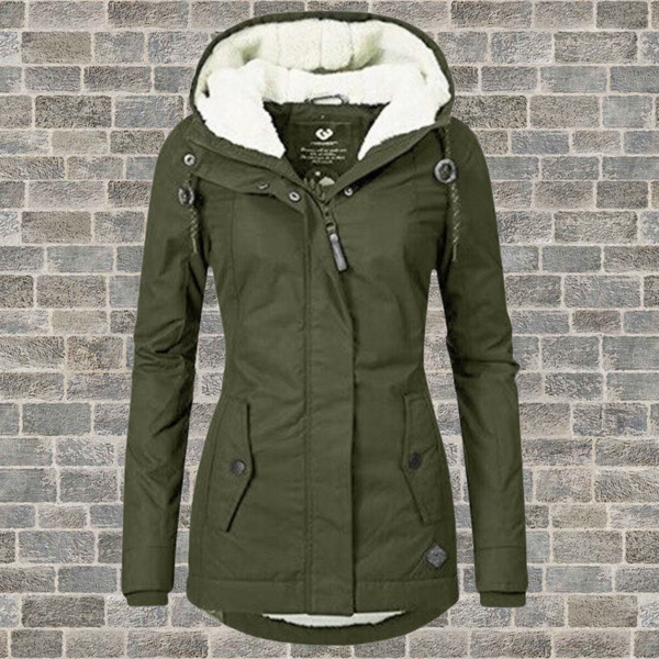 Johanna | Warme Baumwoll-Sherpa-Jacke