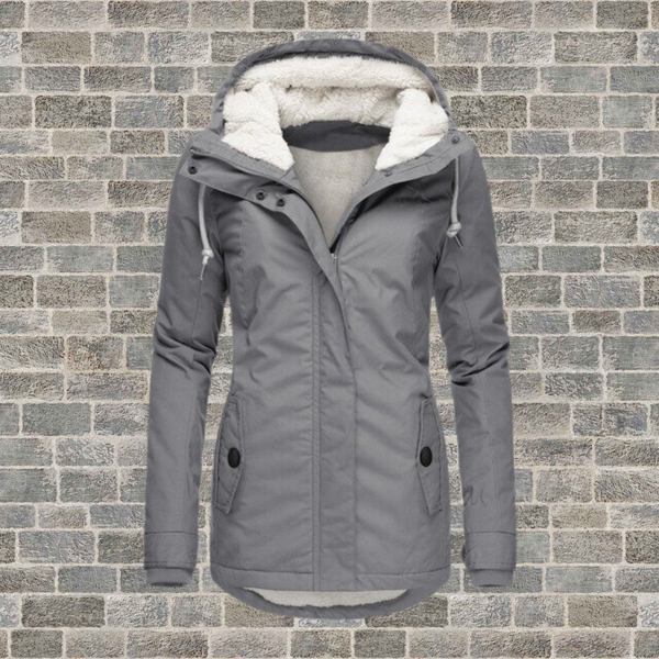 Johanna | Warme Baumwoll-Sherpa-Jacke
