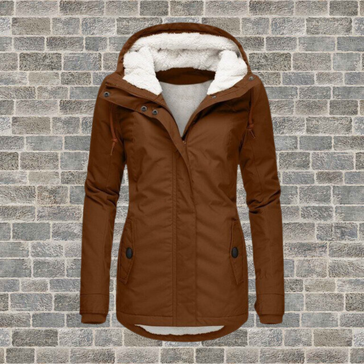 Johanna | Warme Baumwoll-Sherpa-Jacke