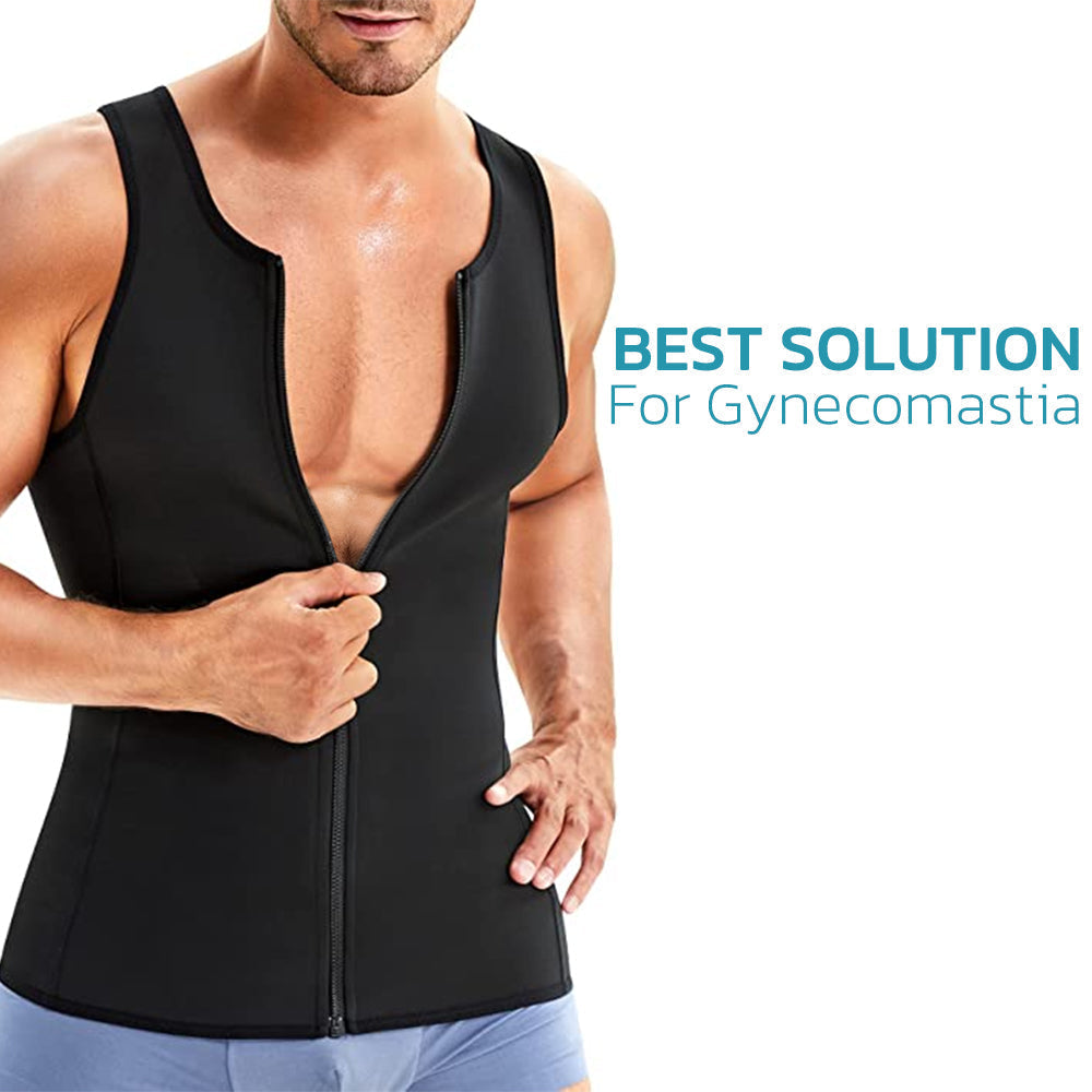 Gynecomastia Compress Zipper Vest